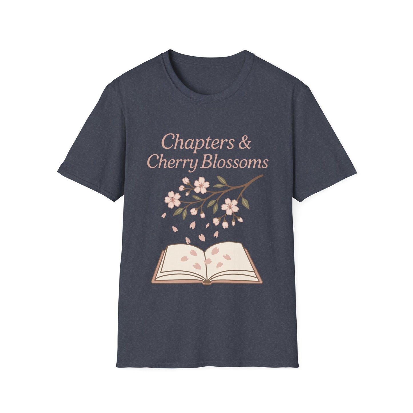 Chapters and Cherry Blossoms Book Lover T-Shirt