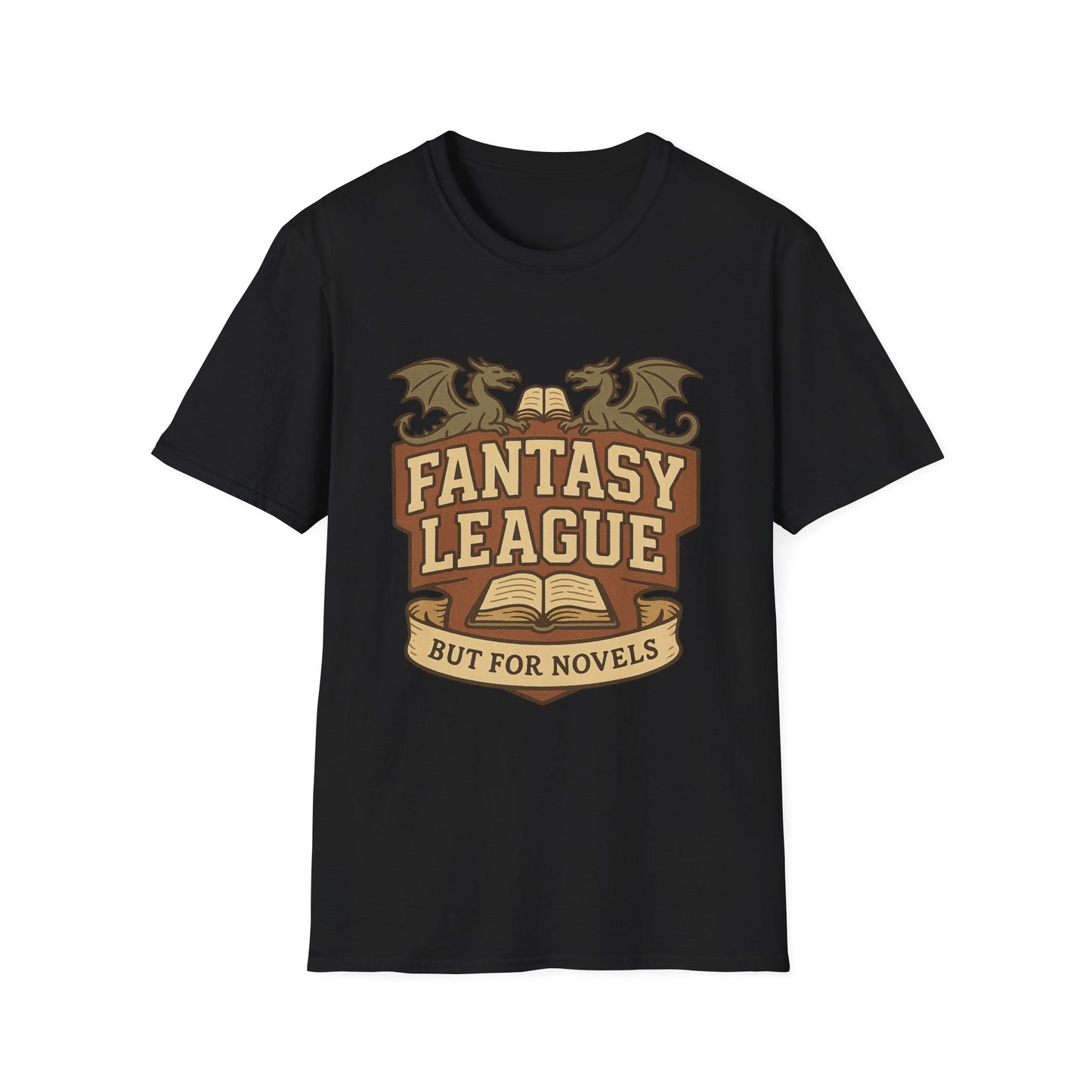 Fantasy League Novels Book Lover's T-Shirt - Unisex Softstyle T-Shirt