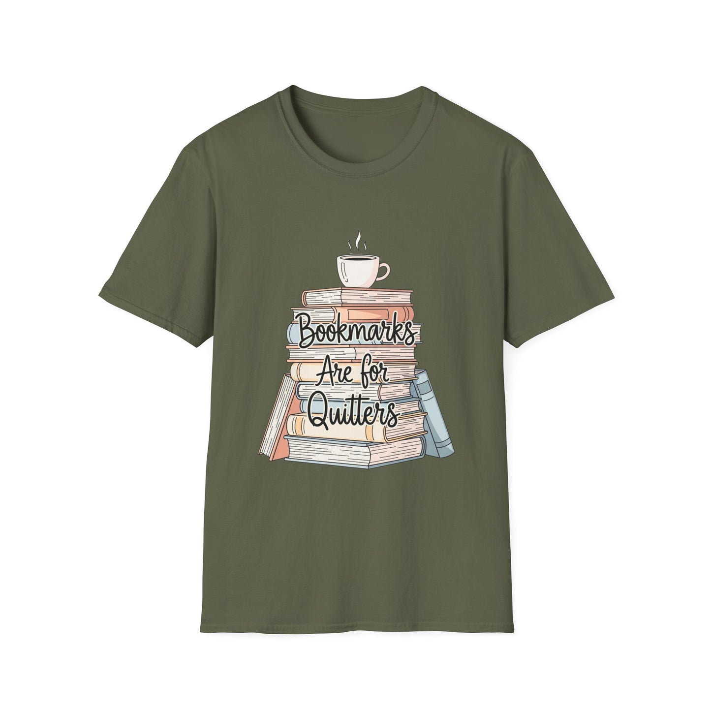 Bookmarks are for quitters T-shirt | Book Lover's Unisex T-Shirt