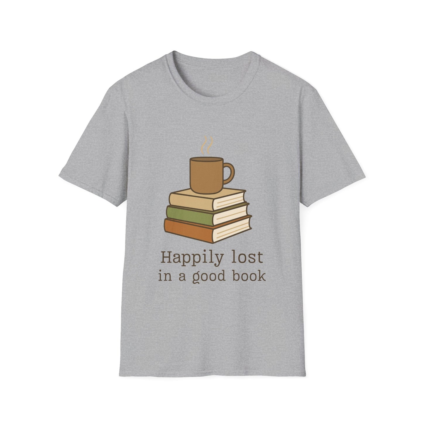 Happily lost in a good book T-shirt | Book Lover T-Shirt - Unisex Softstyle