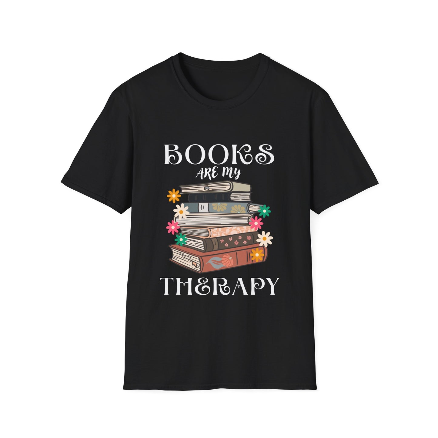 Books Are My Therapy T-Shirt, Cozy Book Lover Tee