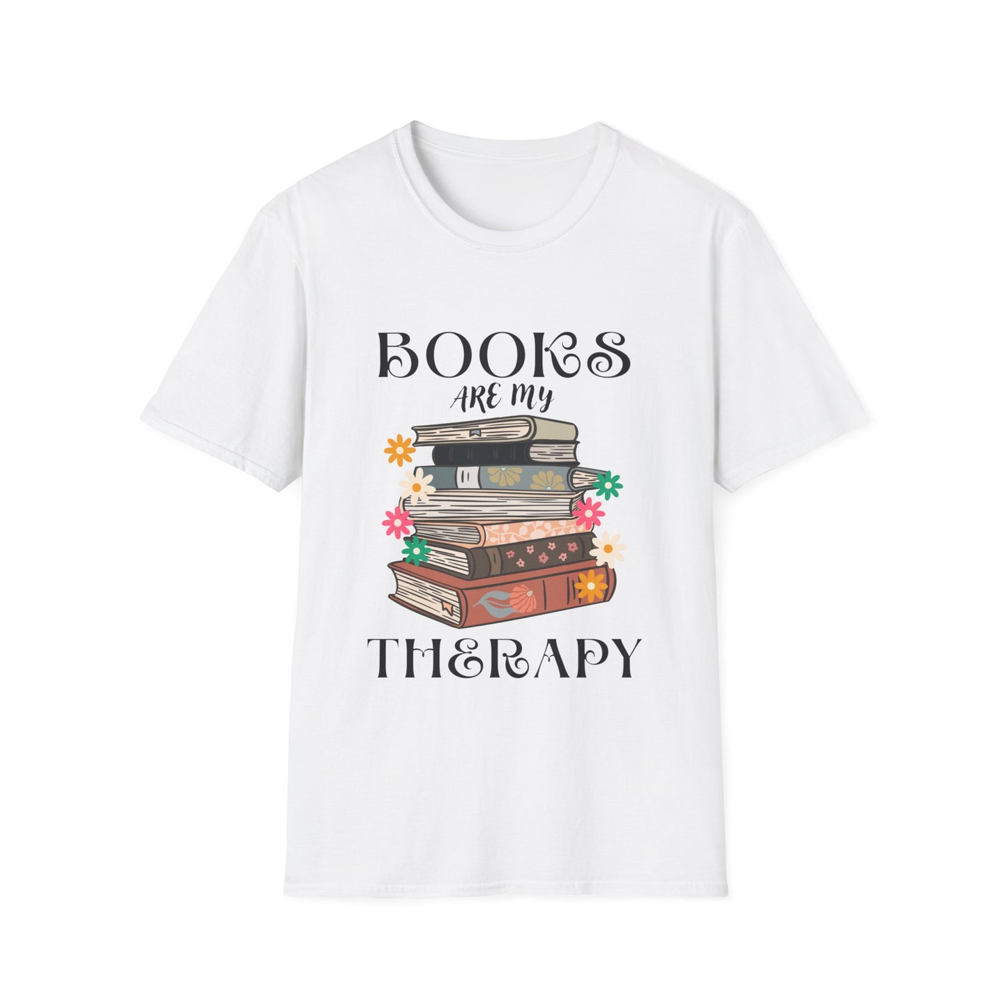 Books Are My Therapy T-Shirt, Cozy Book Lover Tee