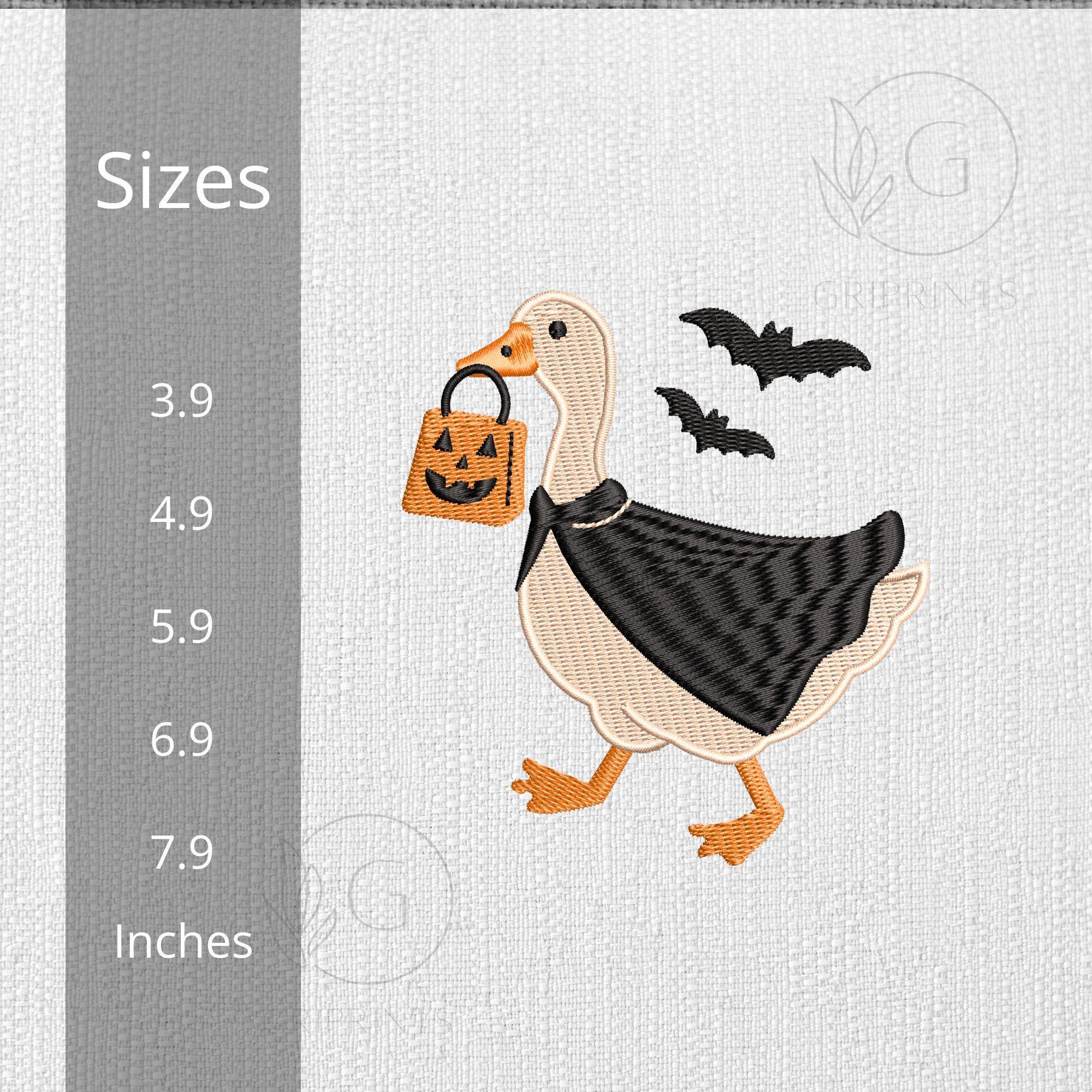 Silly Goose Halloween Embroidery Design, Trick or Treat (Digital Files) - ReadTee