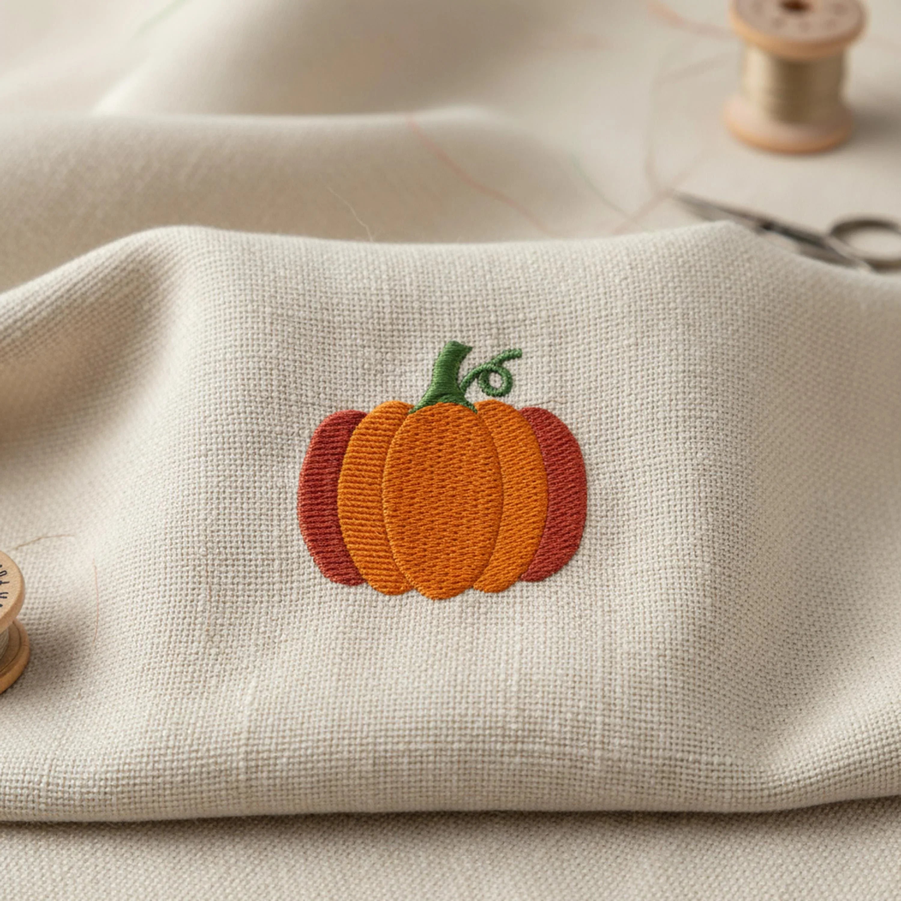 Mini Pumpkin Machine Embroidery Design - 3 Sizes - Fall, Halloween PES, DST, JEF - Instant Download - ReadTee