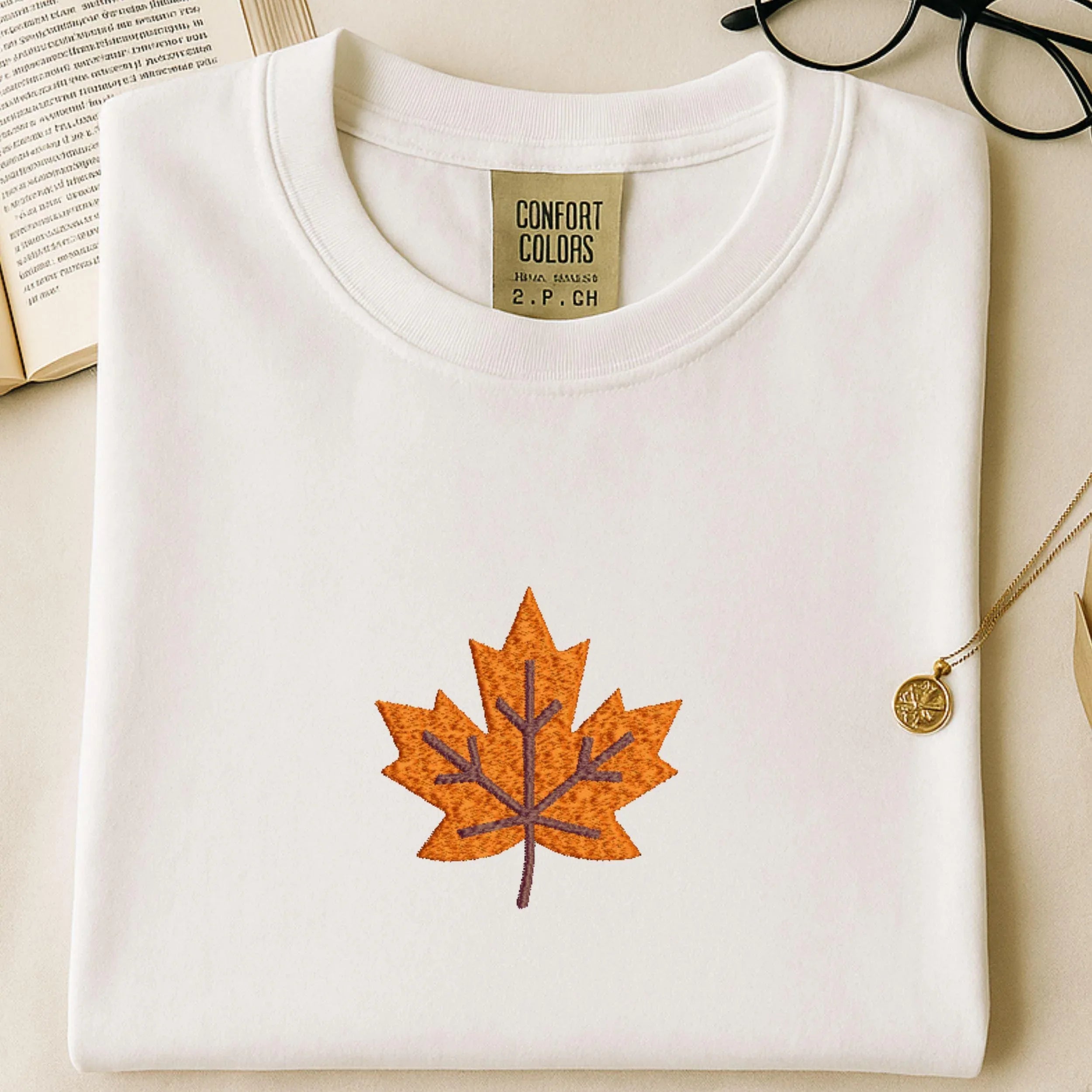 Mini Maple Leaf Machine Embroidery Design – Fall Colors (Instant Download) - ReadTee