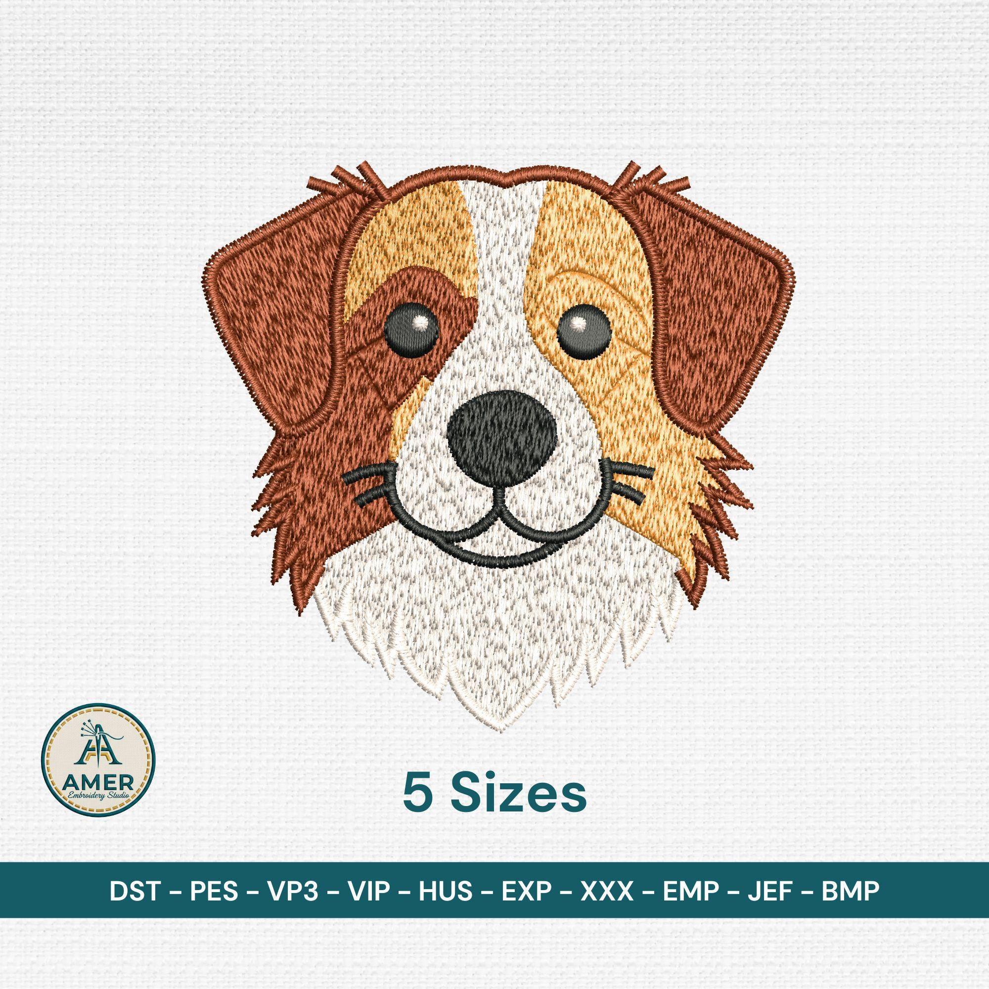 Red Tri Australian Shepherd Embroidery, Aussie Dog Face Pattern, Machine Embroidery File, 4 Sizes, Instant Download PES DST, Sheltie Puppy - ReadTee