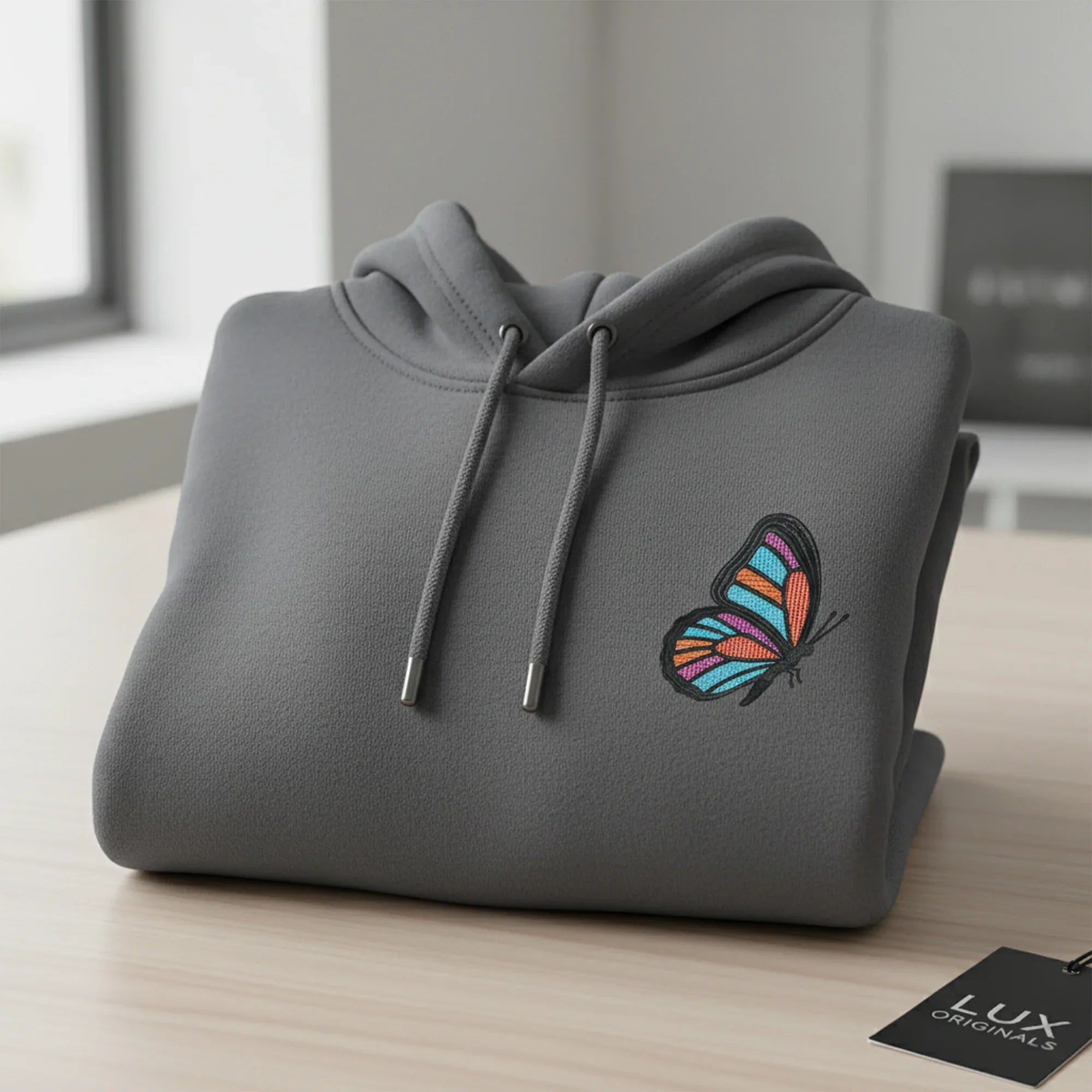 Stained Glass Butterfly Embroidery, Colorful Monarch Machine Design, - ReadTee