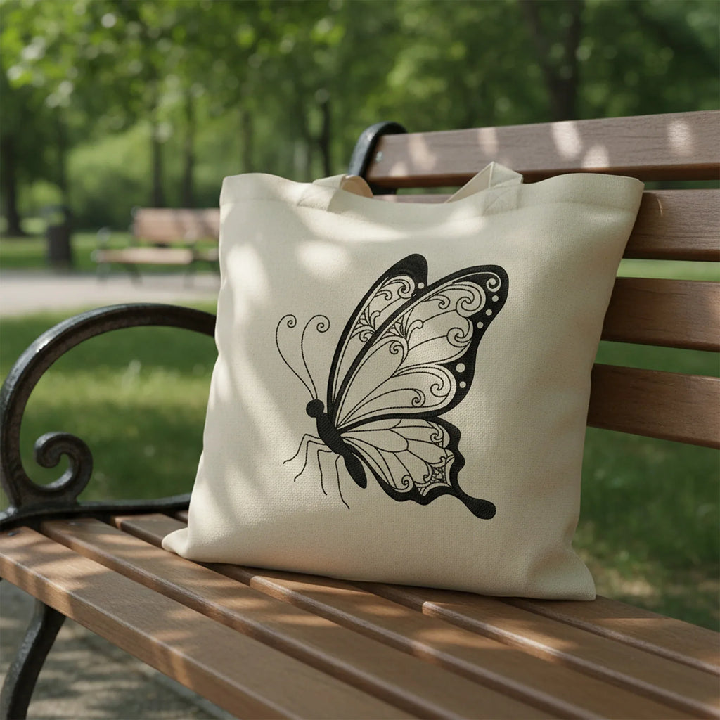 Mandala Butterfly Embroidery, Zentangle Machine Embroidery File - ReadTee