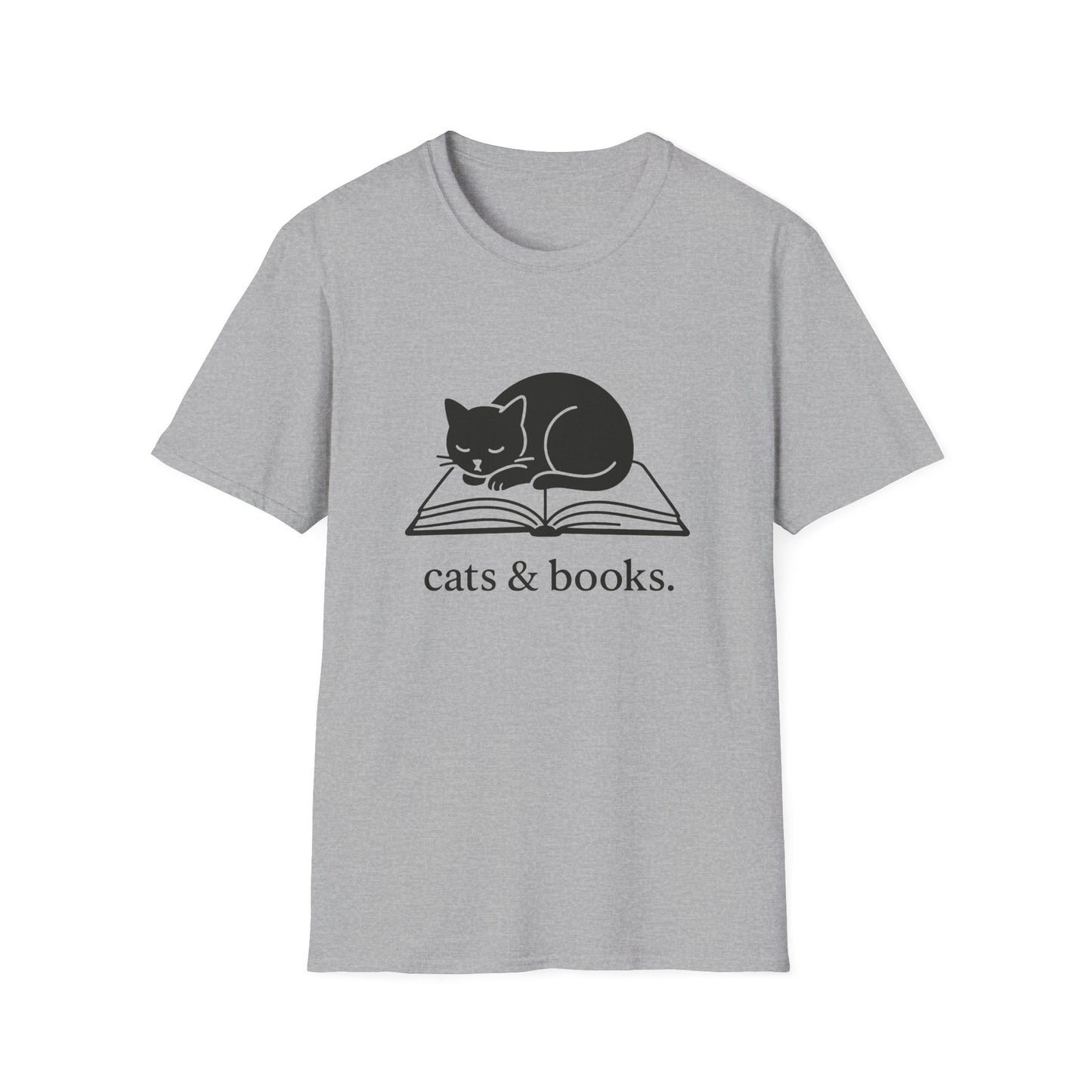 Cats & Books T-Shirt - Unisex
