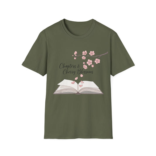 Chapters and Cherry Blossoms Book Lover T-Shirt
