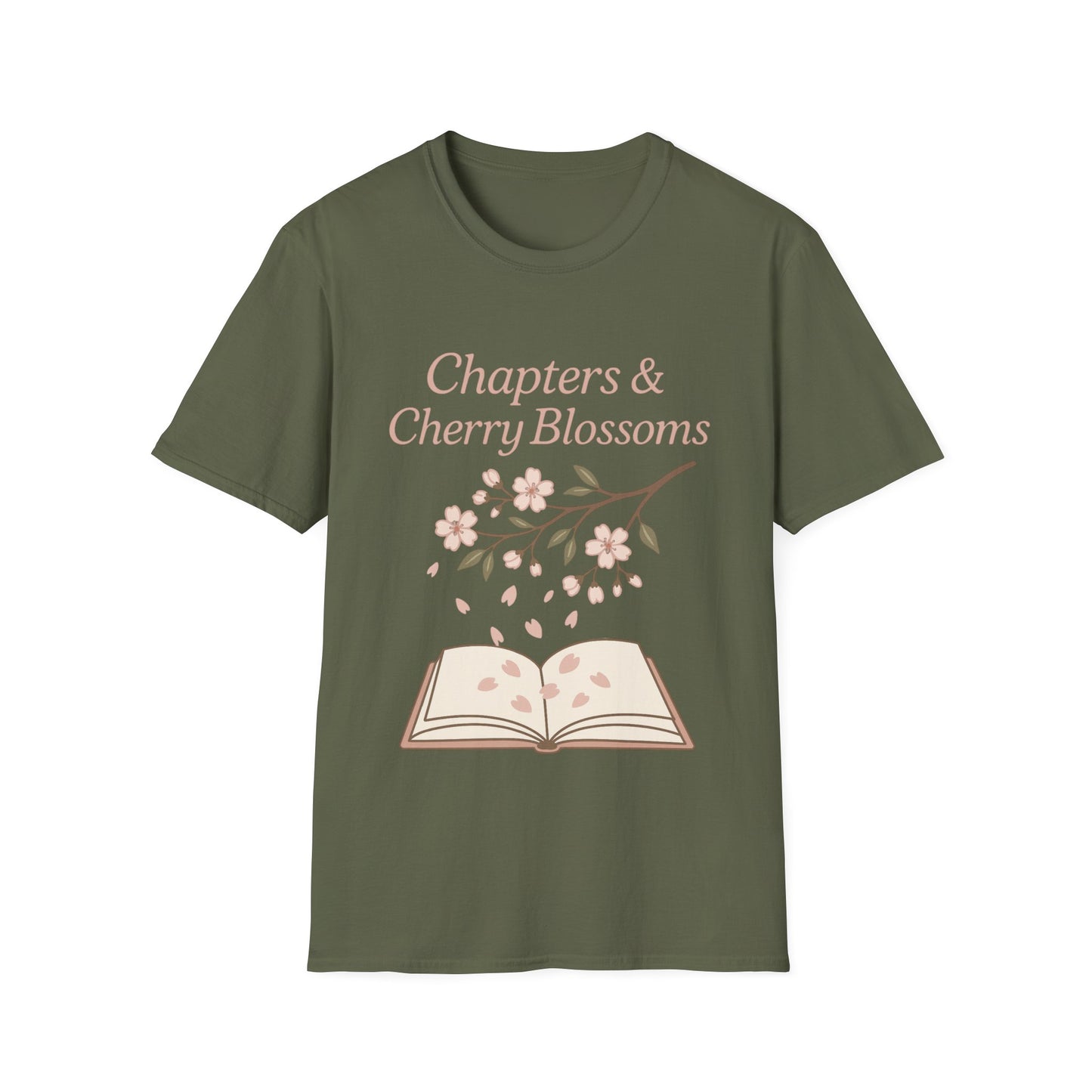 Chapters and Cherry Blossoms Book Lover T-Shirt