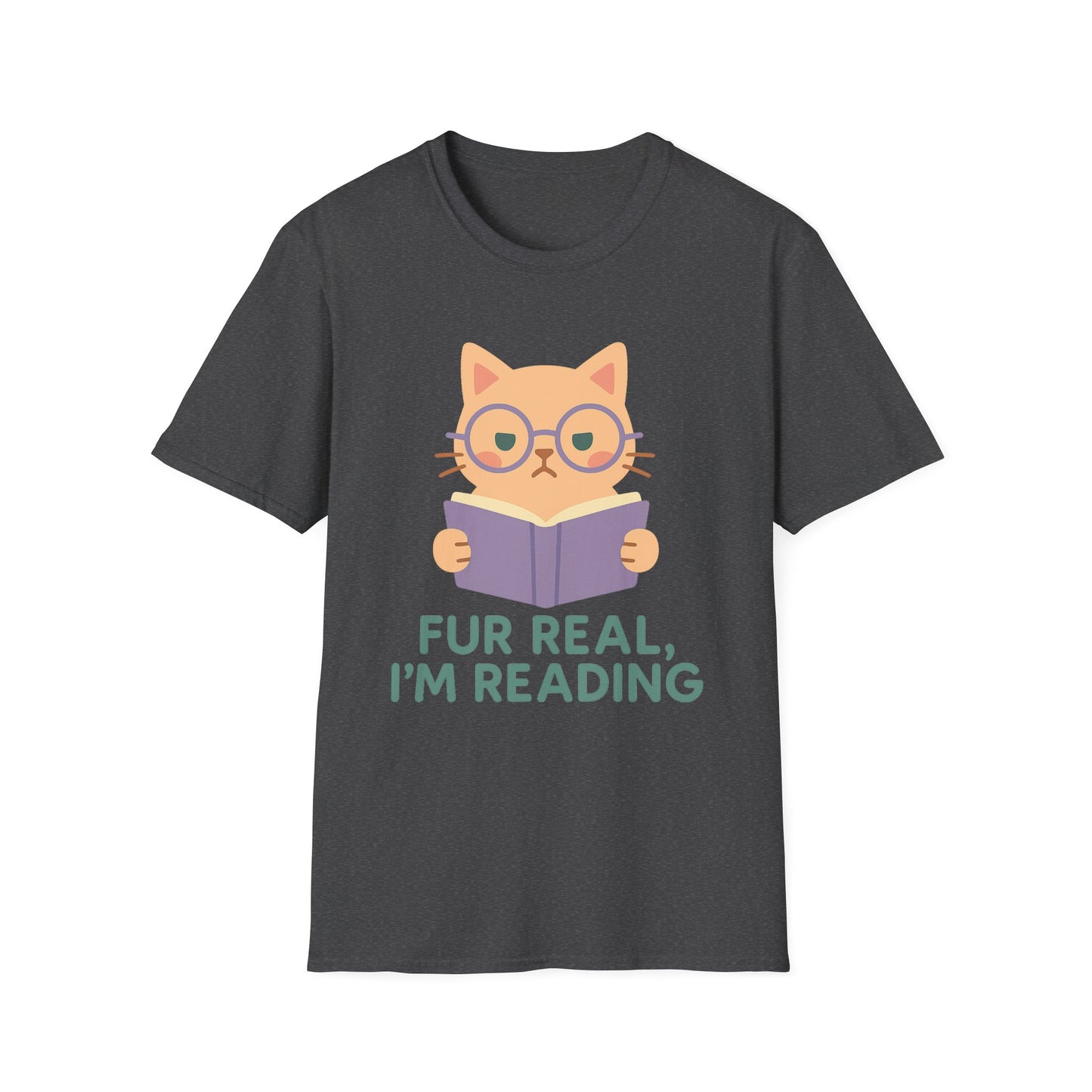 Fur Real I'm Reading Cat Reading T-Shirt