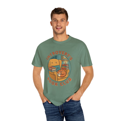 Introvert's Book Club Comfort Colors T-shirt | Book Lover T-Shirt