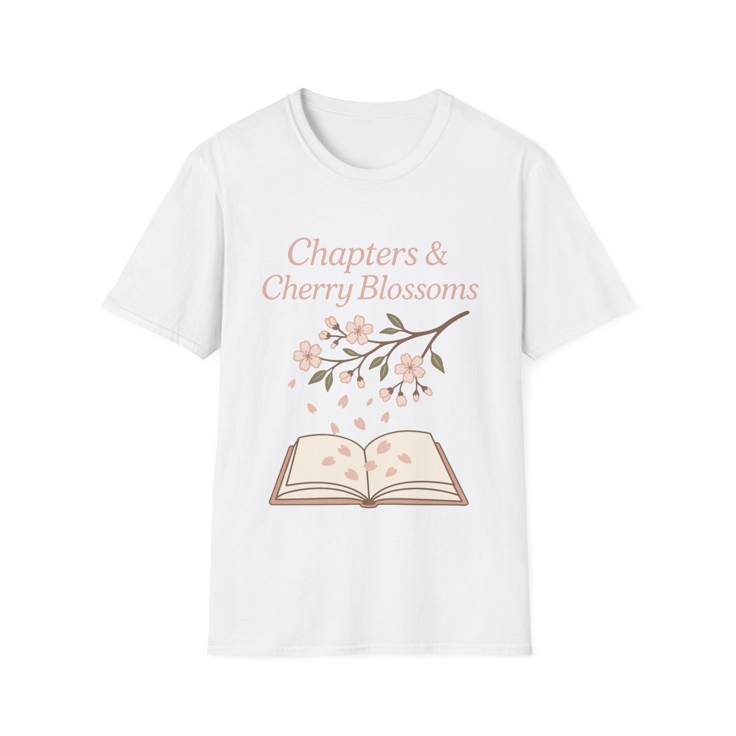 Chapters and Cherry Blossoms Book Lover T-Shirt