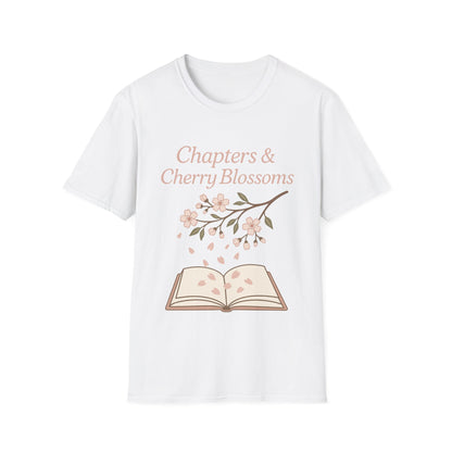 Chapters and Cherry Blossoms Book Lover T-Shirt