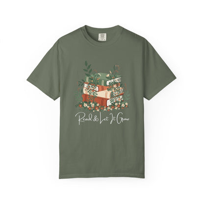 Read And Let It Grow Book Lover's T-shirt | Comfort Colors T-shirt