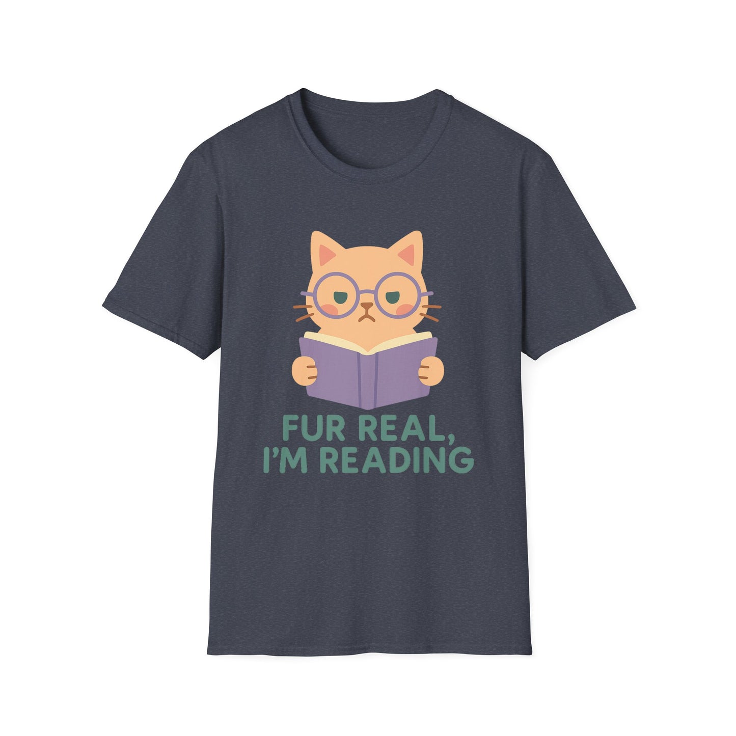 Fur Real I'm Reading Cat Reading T-Shirt