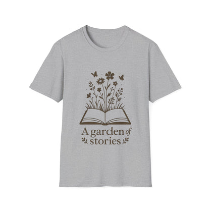 A garden of stories T-shirt | Book Lover's Unisex T-Shirt
