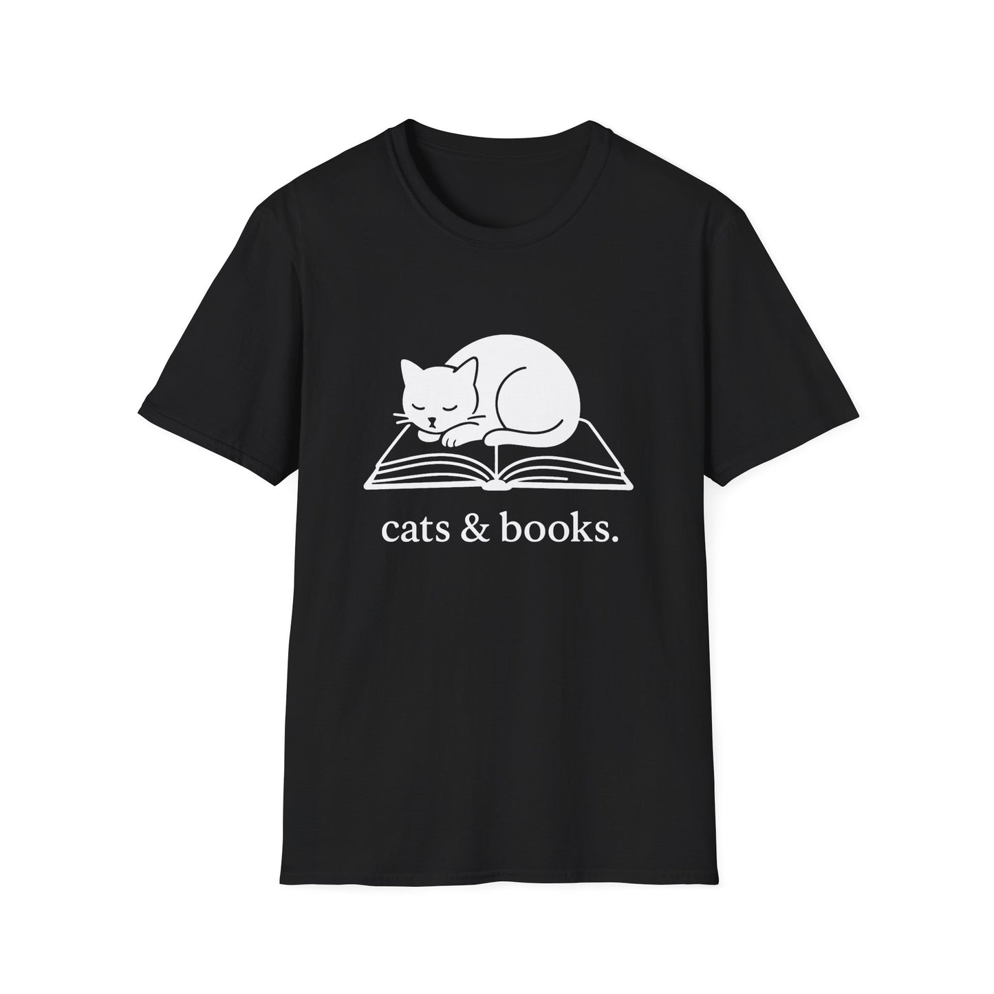 Cats & Books T-Shirt - Unisex
