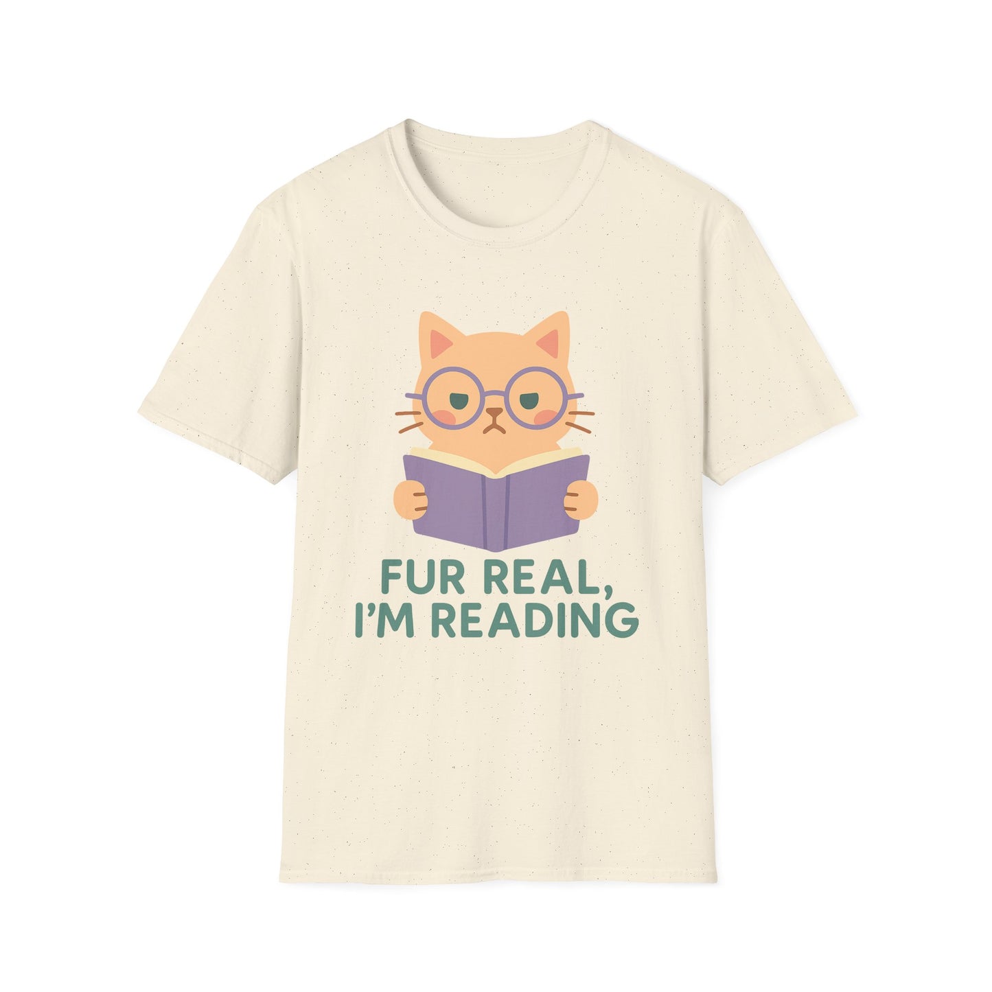 Fur Real I'm Reading Cat Reading T-Shirt