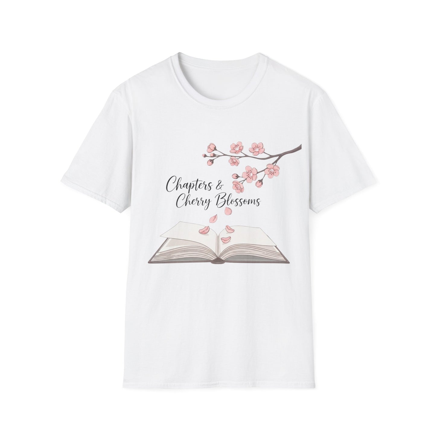 Chapters and Cherry Blossoms Book Lover T-Shirt