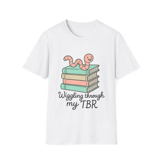 Wiggling through my TBR, bookworm Reading Unisex T-Shirt
