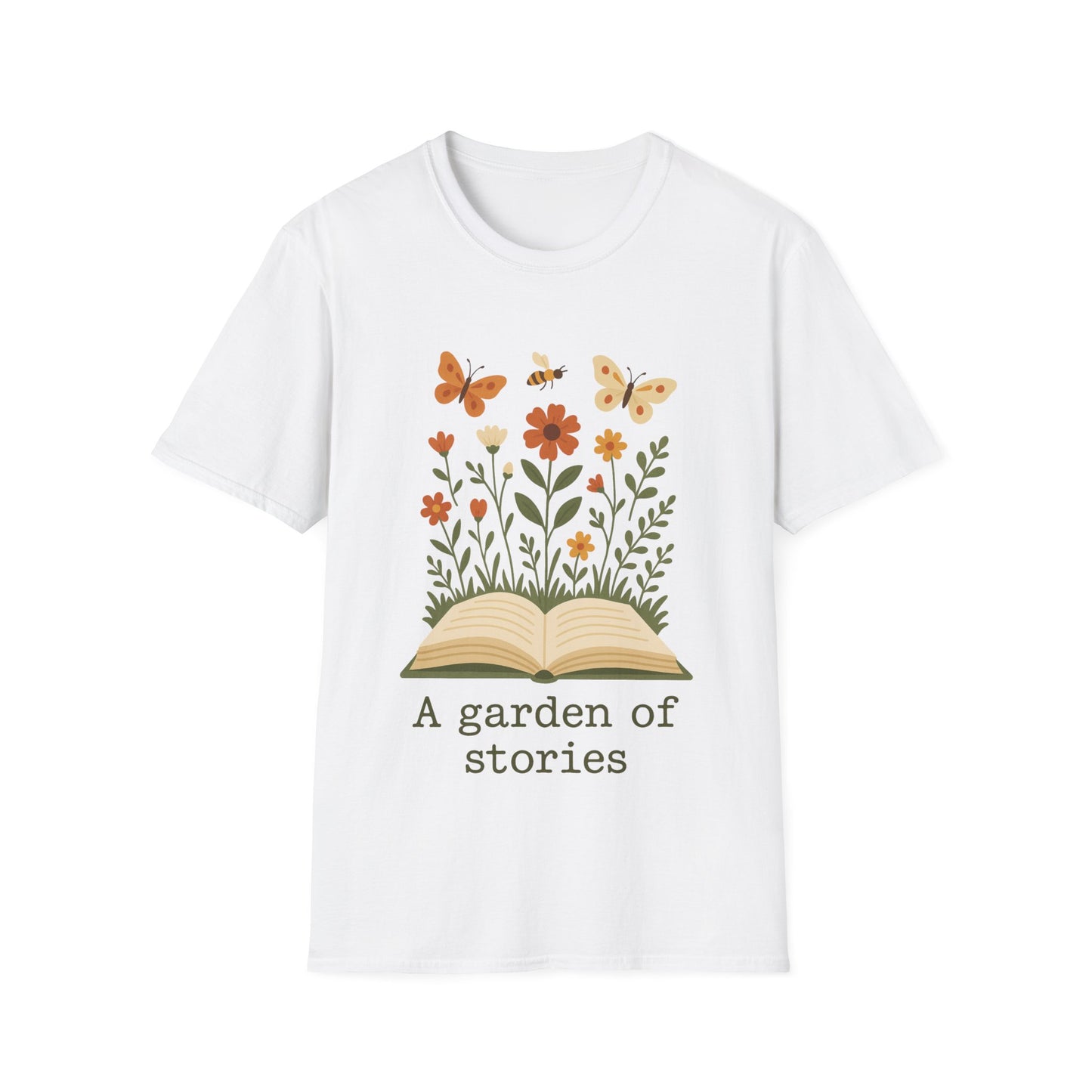 A garden of stories T-shirt | Book Lover's Unisex T-Shirt