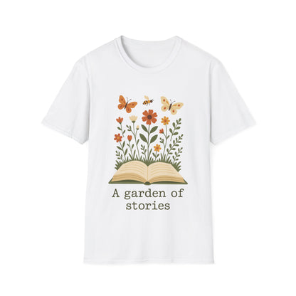 A garden of stories T-shirt | Book Lover's Unisex T-Shirt