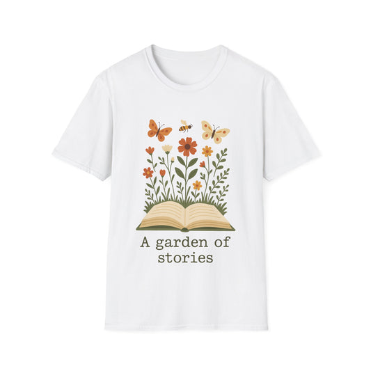 A garden of stories T-shirt | Book Lover's Unisex T-Shirt