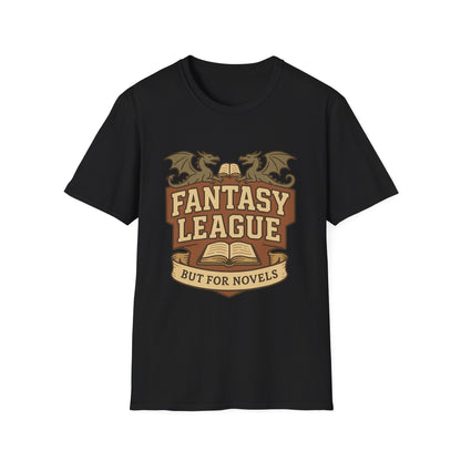 Fantasy League Novels Book Lover's T-Shirt - Unisex Softstyle T-Shirt
