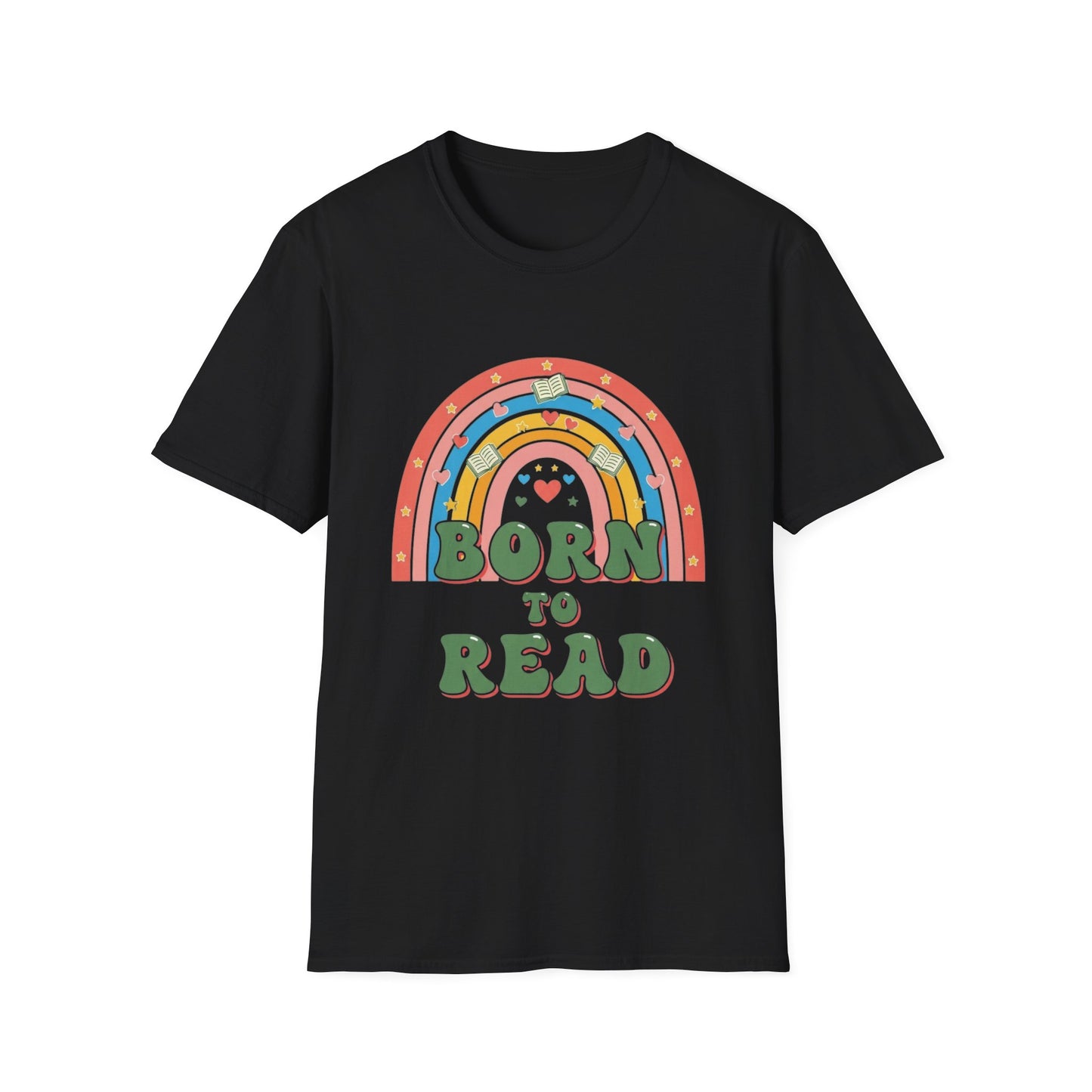 Born to Read T-Shirt | Rainbow Book Lover's Unisex T-shirt