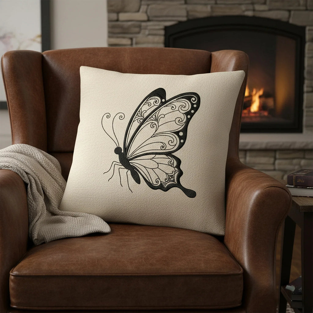 Mandala Butterfly Embroidery, Zentangle Machine Embroidery File - ReadTee