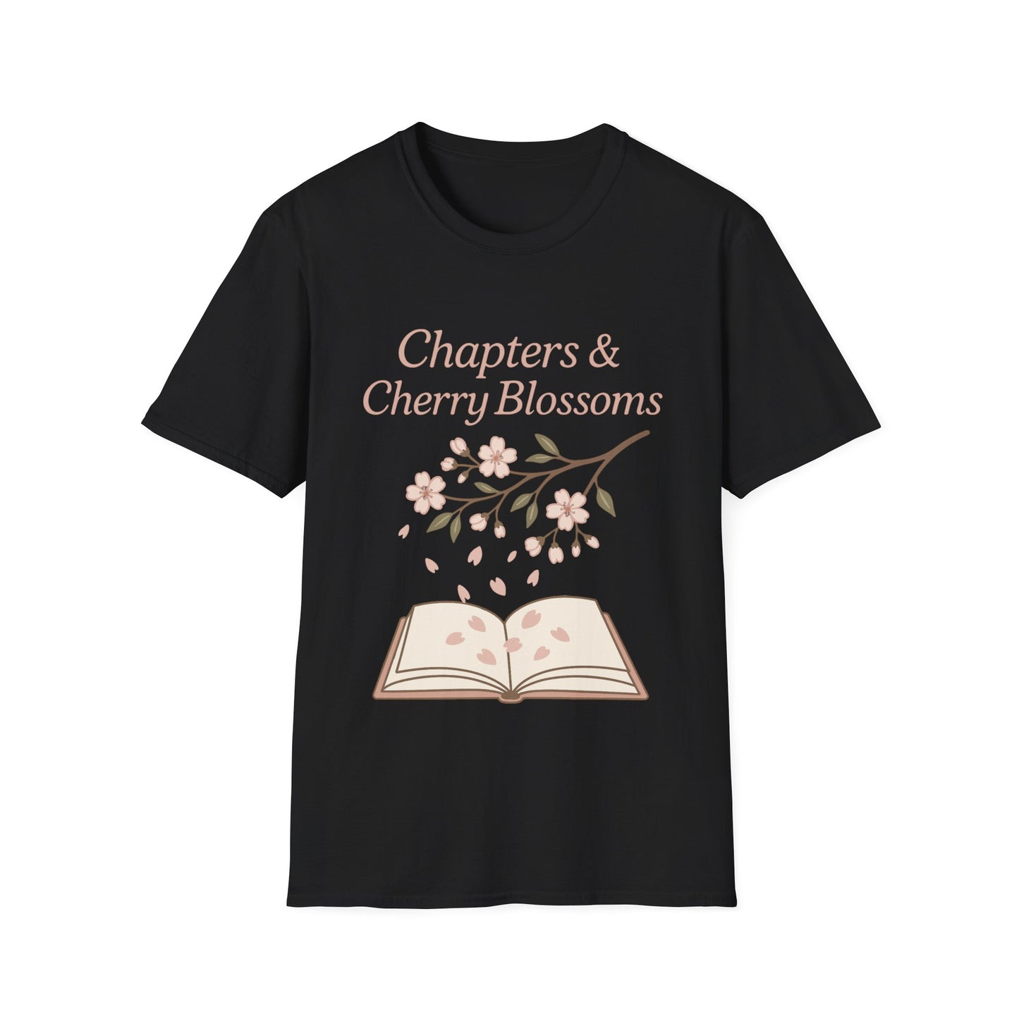 Chapters and Cherry Blossoms Book Lover T-Shirt