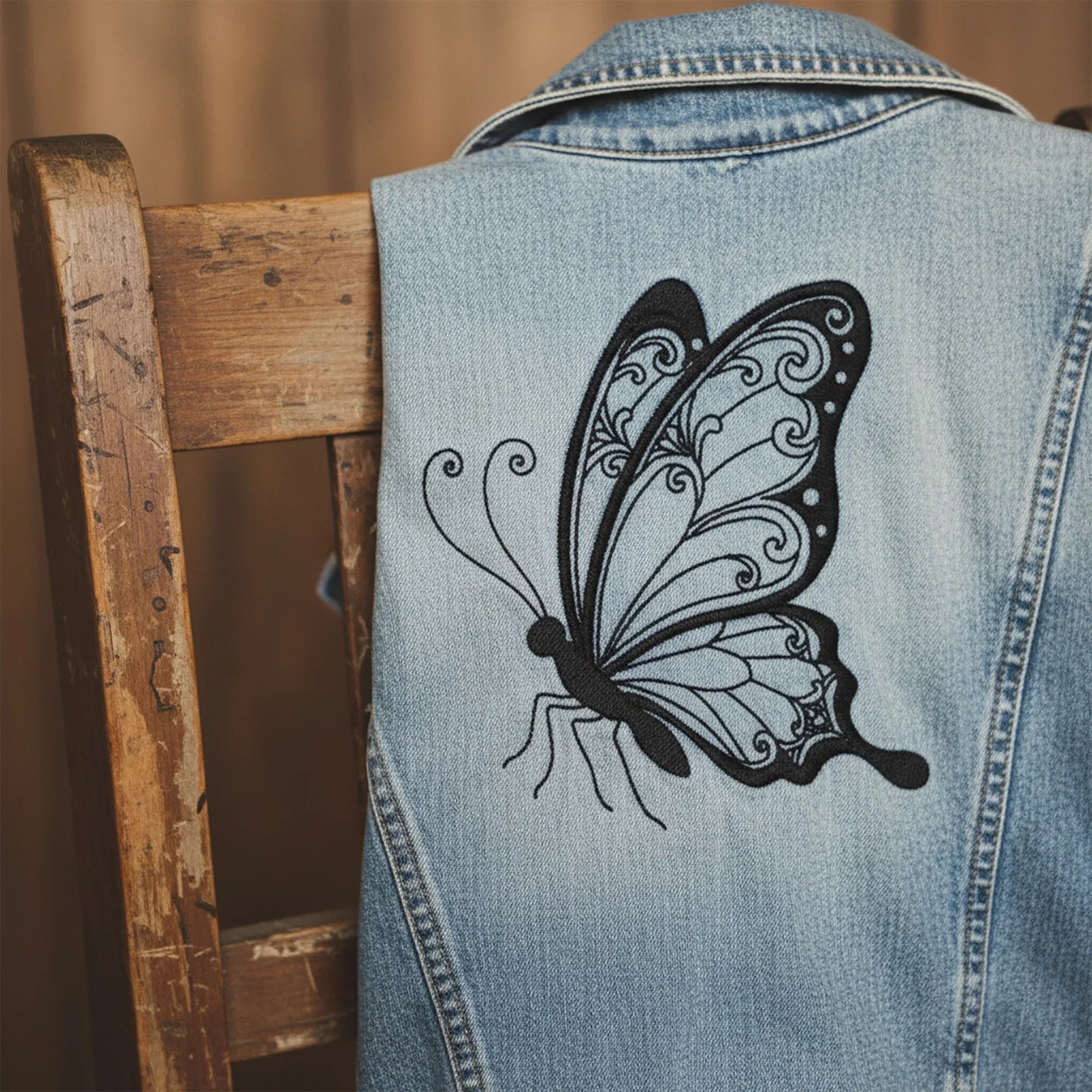 Mandala Butterfly Embroidery, Zentangle Machine Embroidery File - ReadTee