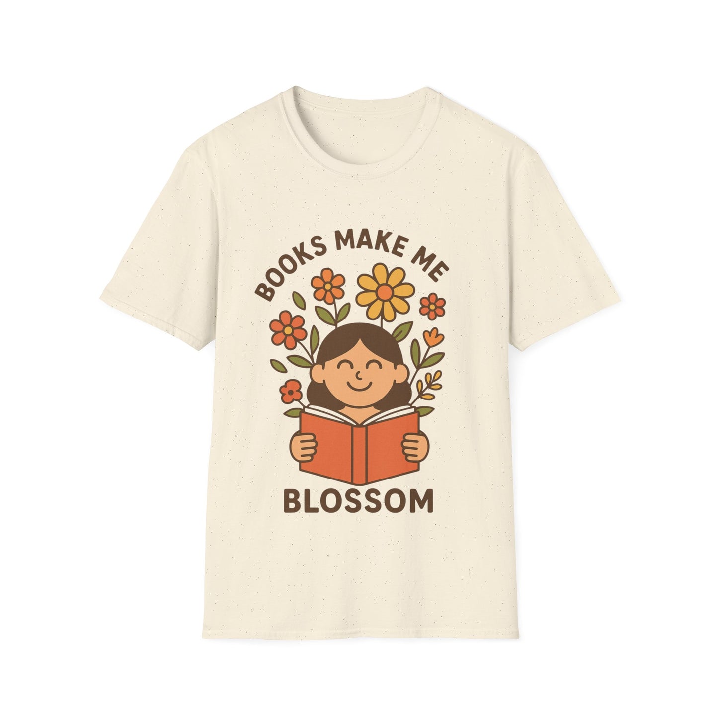 Books make me blossom T-Shirt | Floral Book Lover's Unisex T-shirt