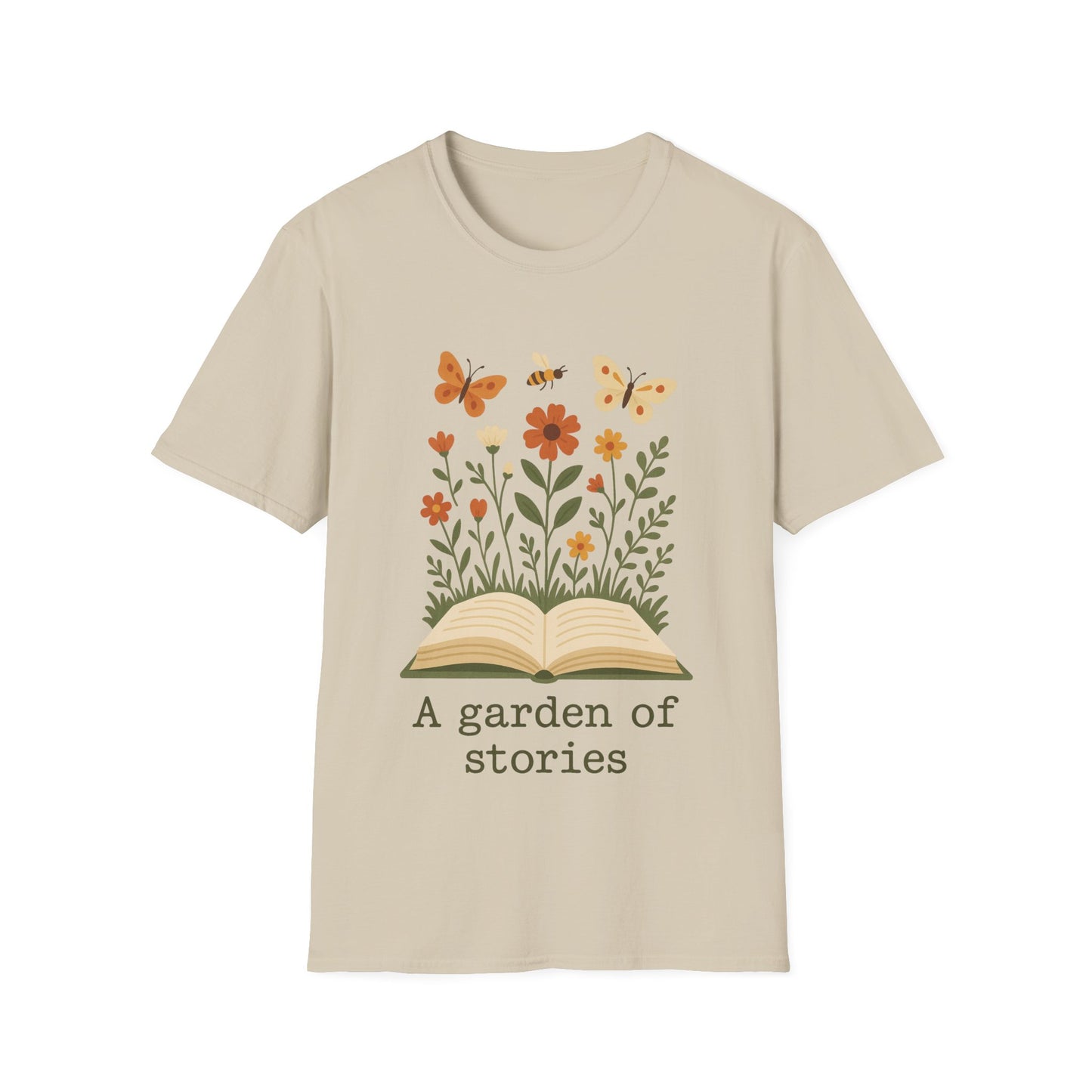 A garden of stories T-shirt | Book Lover's Unisex T-Shirt