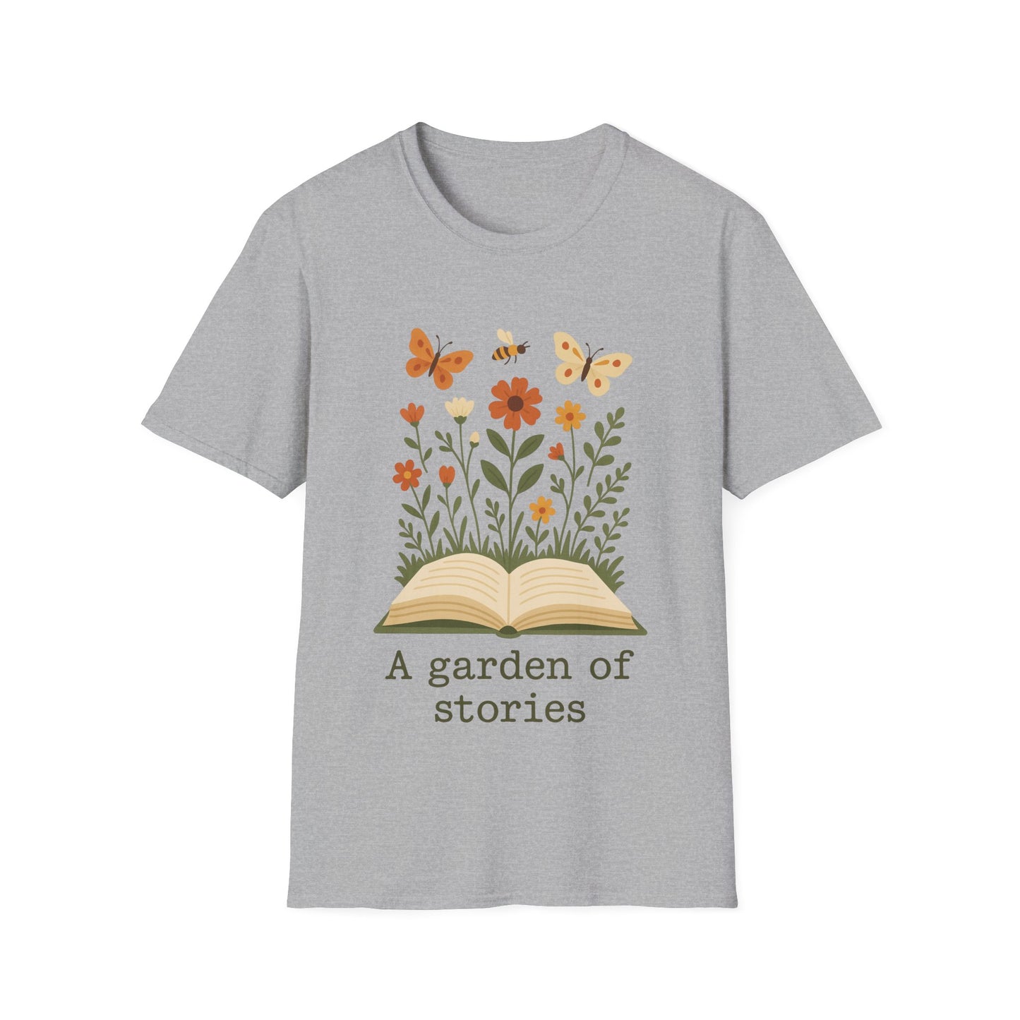 A garden of stories T-shirt | Book Lover's Unisex T-Shirt