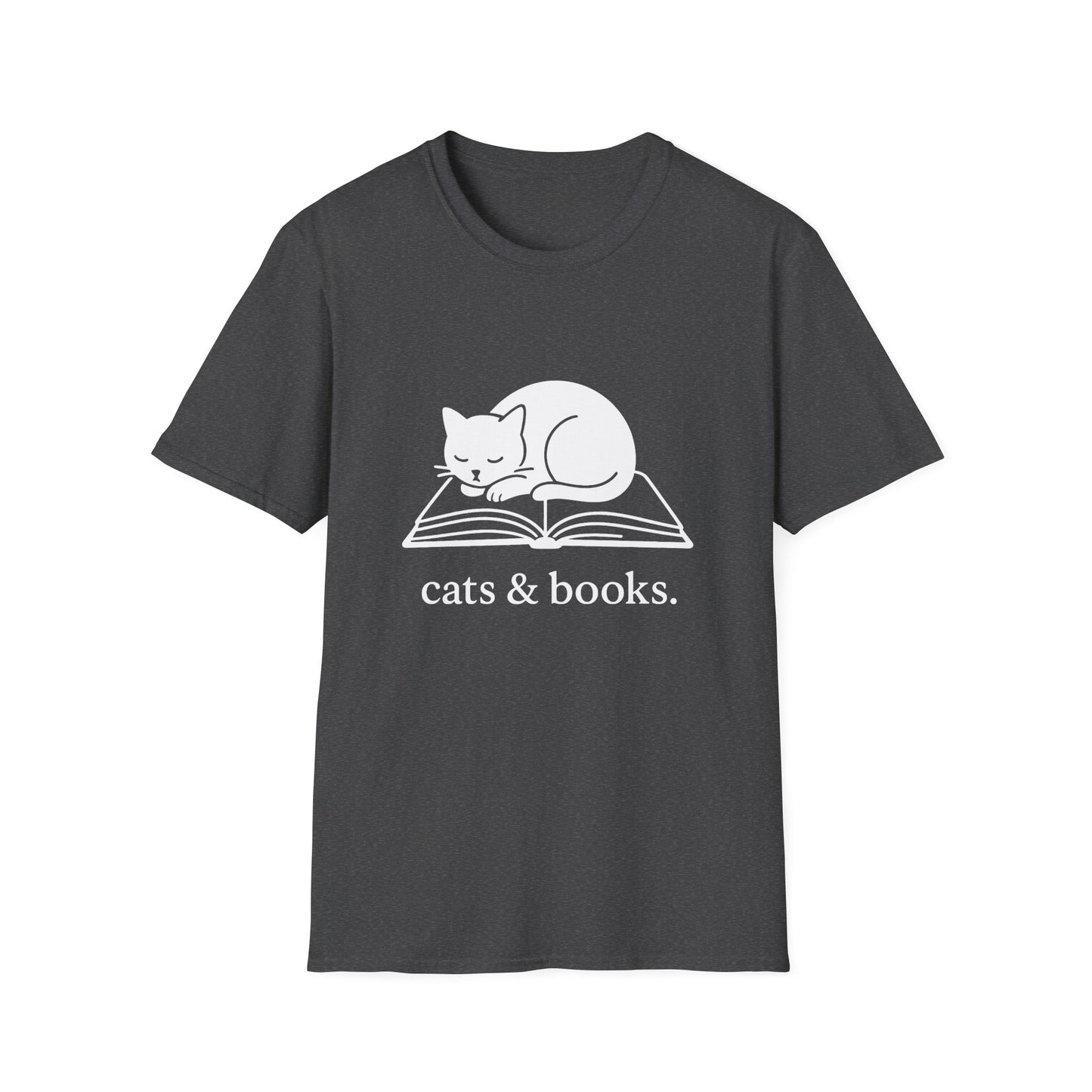 Cats & Books T-Shirt - Unisex