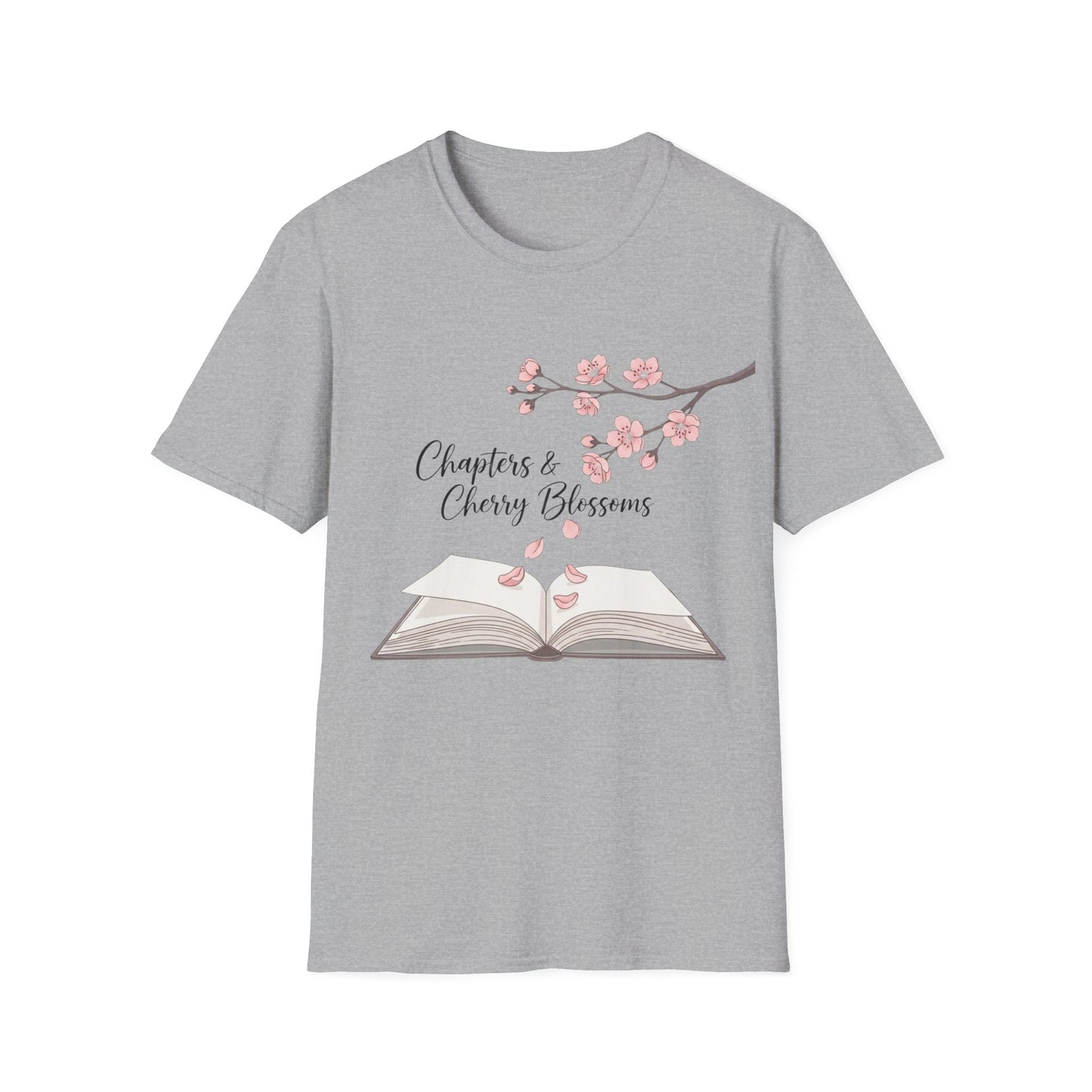 Chapters and Cherry Blossoms Book Lover T-Shirt