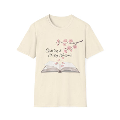 Chapters and Cherry Blossoms Book Lover T-Shirt