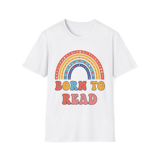 Born to Read T-Shirt | Rainbow Book Lover's Unisex T-shirt