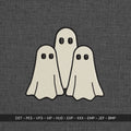 Three Ghosts Machine Embroidery Design | Spooky Halloween Pattern (Digital Files) - ReadTee