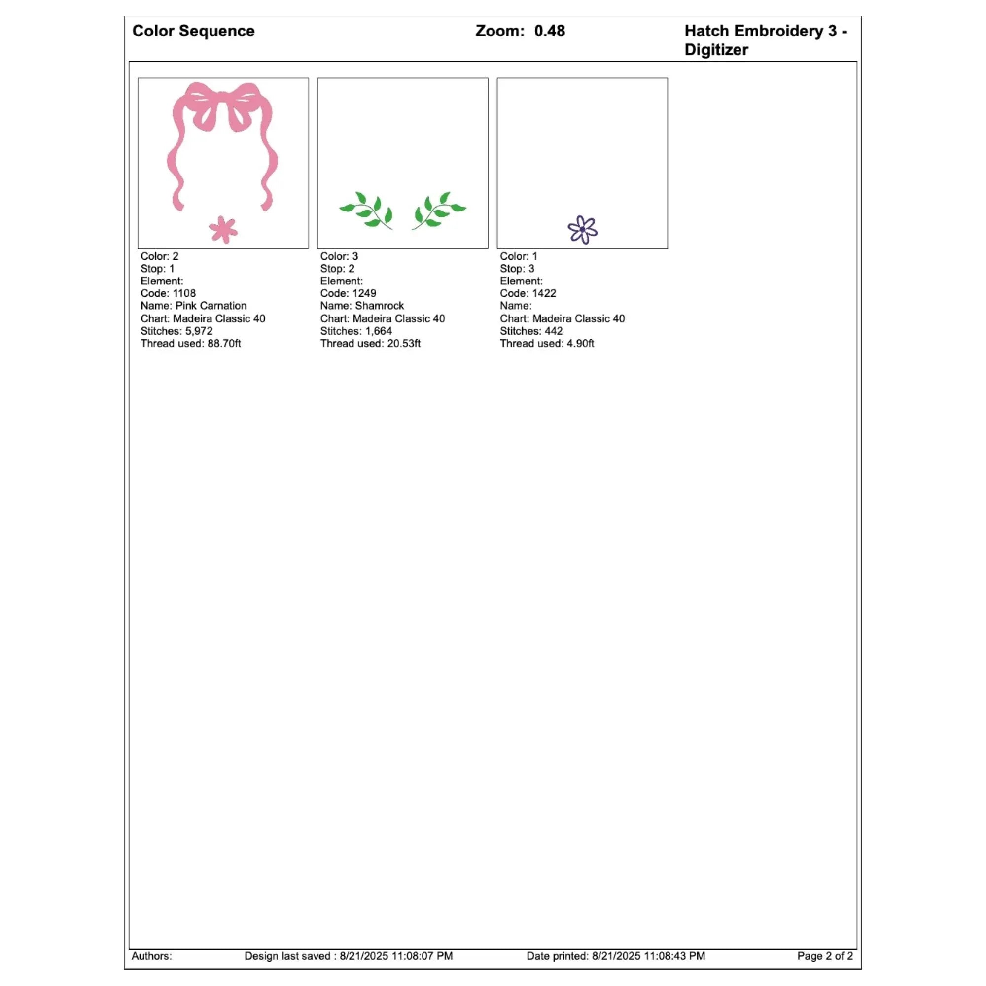 Pink Floral Crest Embroidery Design, Bow Monogram Frame (Digital Files) - ReadTee