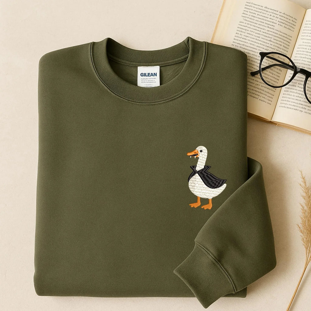 Silly Goose Dracula Embroidery Design: Halloween Vampire Pattern (5 Sizes) - ReadTee