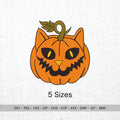 Pumpkin Cat Embroidery Design, Halloween Machine Embroidery (Digital Files) - ReadTee