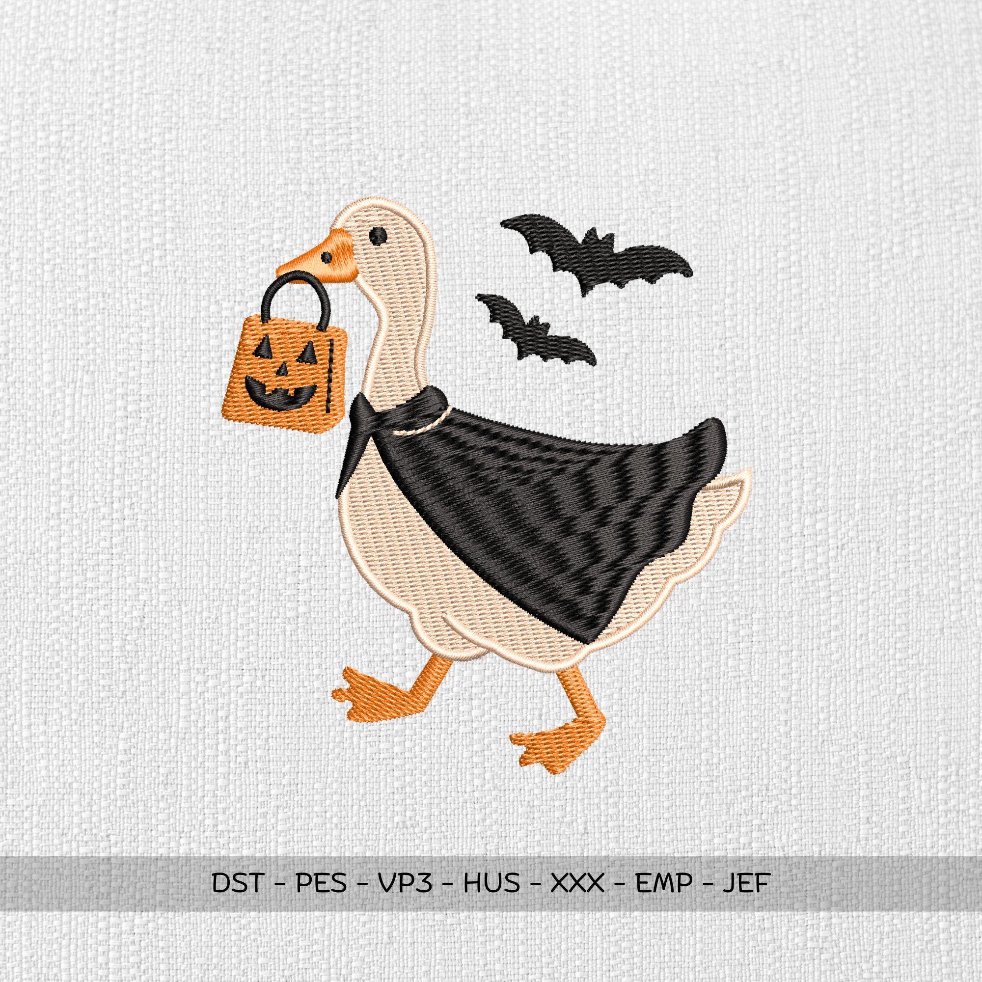 Silly Goose Halloween Embroidery Design, Trick or Treat (Digital Files) - ReadTee