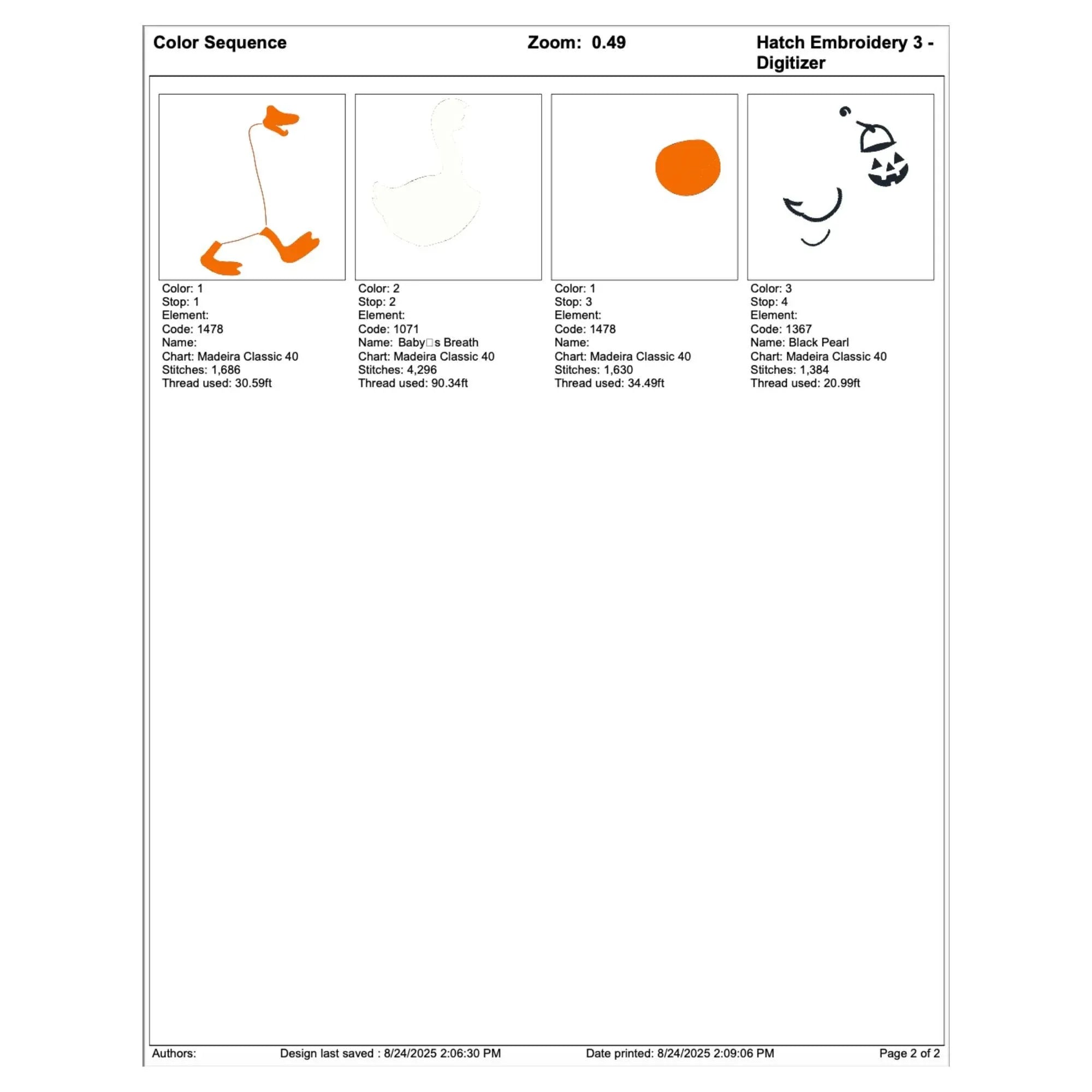 Silly Goose Pumpkin Embroidery Design: Funny Halloween Pattern (Digital Files, 5 Sizes - ReadTee