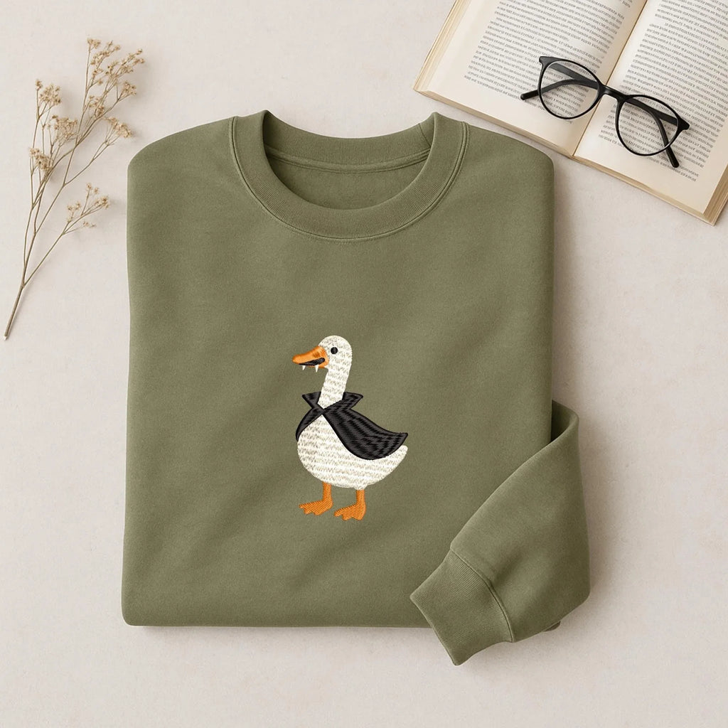 Silly Goose Dracula Embroidery Design: Halloween Vampire Pattern (5 Sizes) - ReadTee