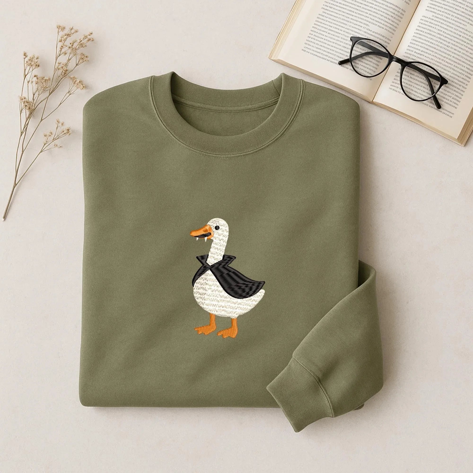 Silly Goose Dracula Embroidery Design: Halloween Vampire Pattern (5 Sizes) - ReadTee