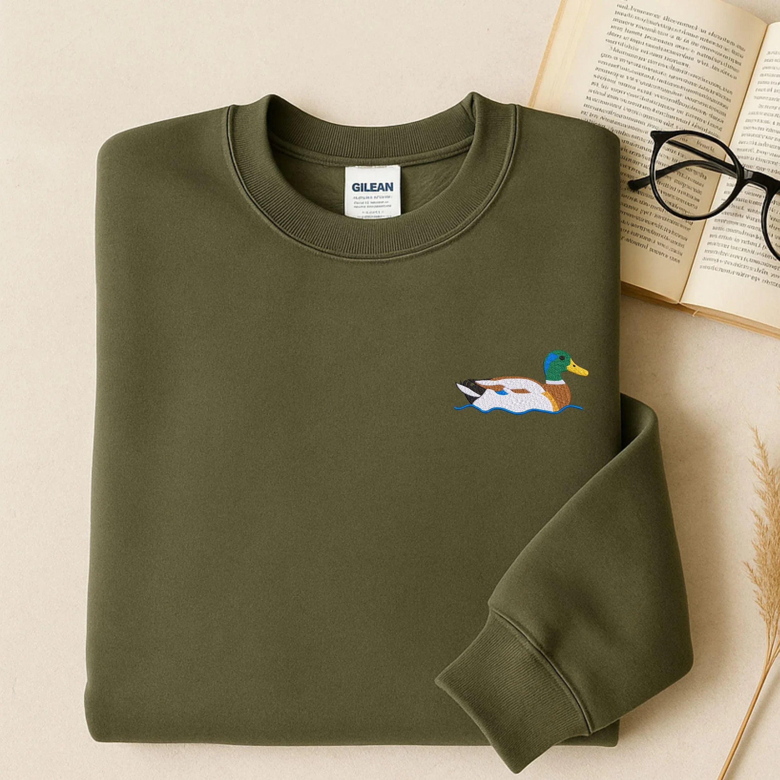 Swimming Mallard Duck Embroidery Design | Wildlife Pattern (Machine Embroidery File) - ReadTee